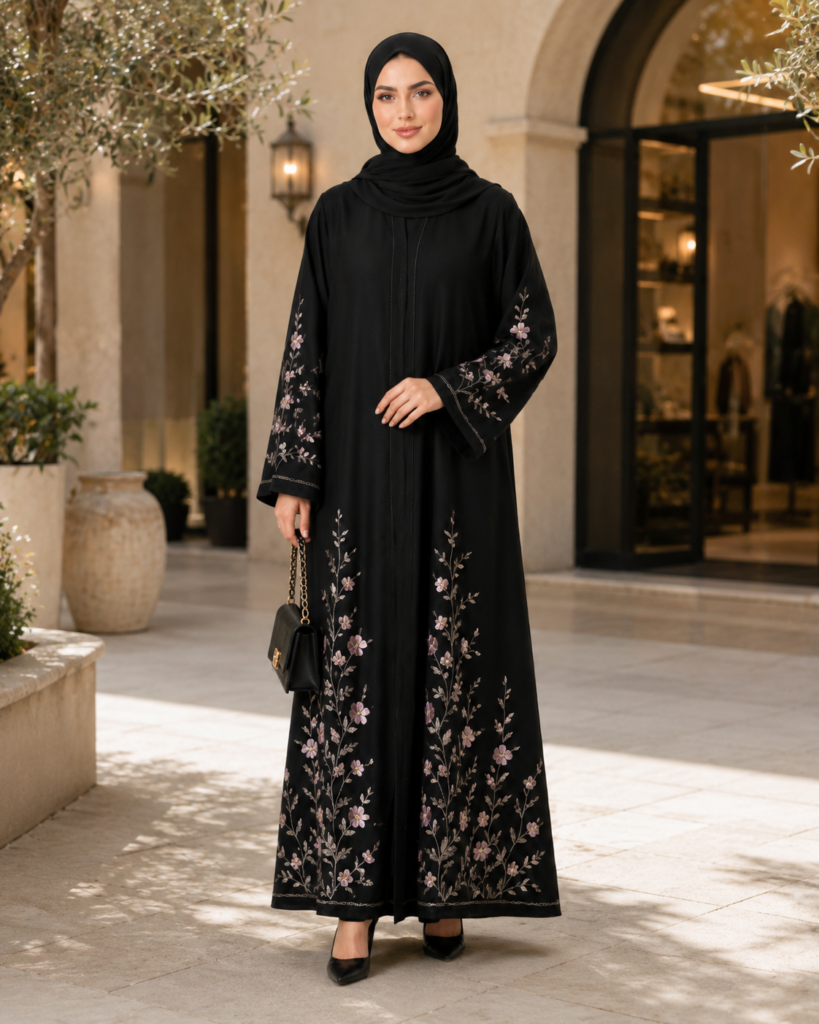 Floral Embroidery Abaya